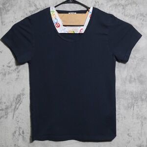 Acne Studios T-Shirt Mens M Navy Blue Crewneck Short Sleeve Cotton Limit SS13